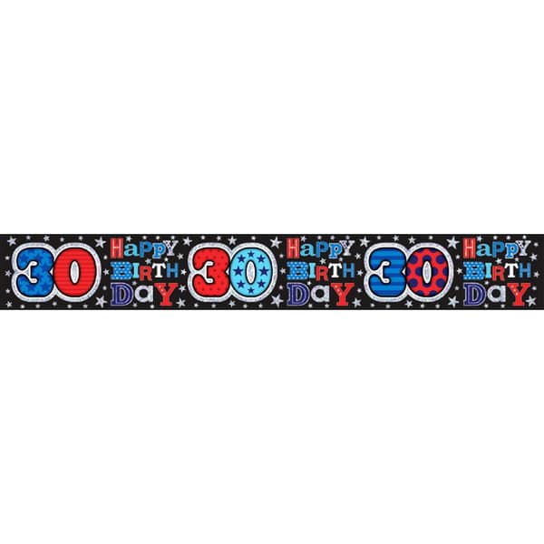 Simon Elvin Happy 30th Birthday Foil Party Banner