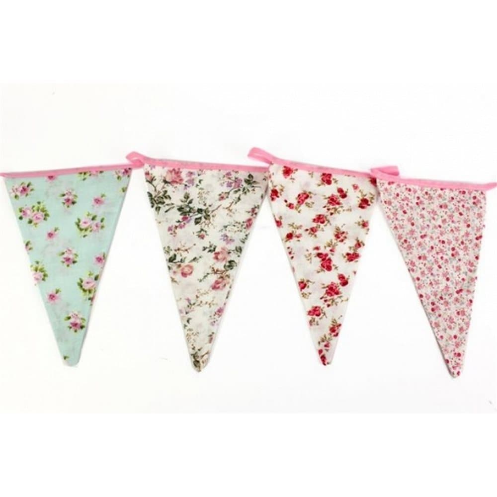 Vintage Floral Flag Banner Bunting (3 Metres)