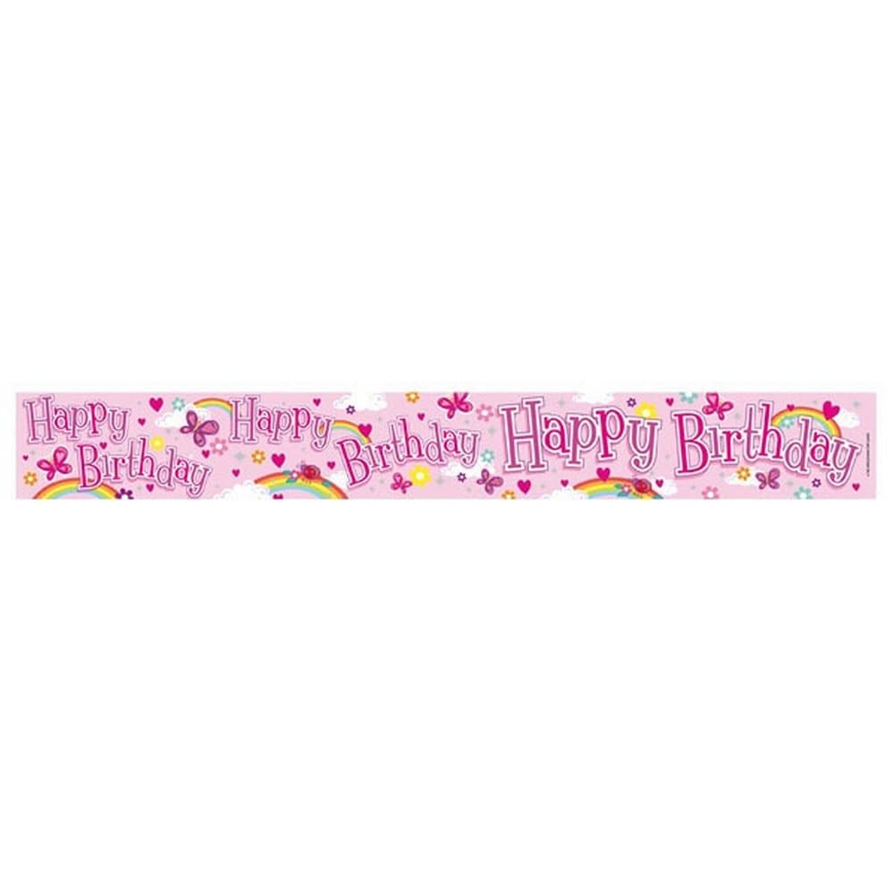 Expression Factory Happy Birthday Holo Foil Banner (Pack of 6)