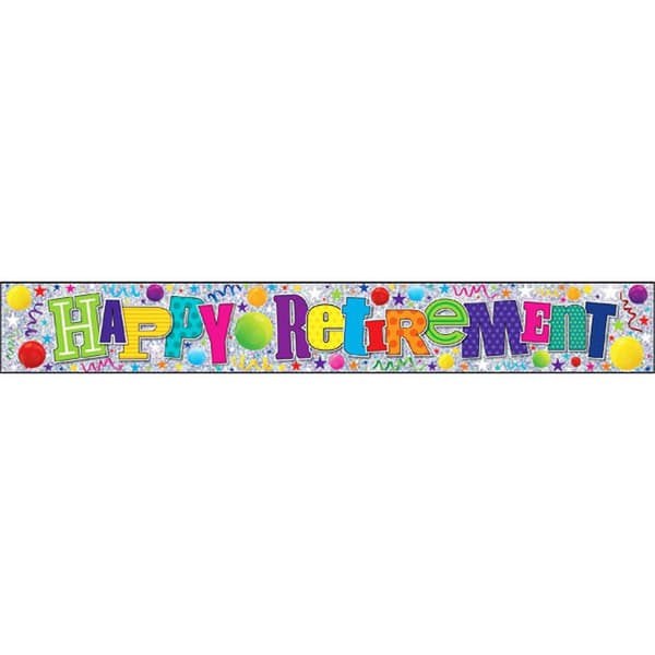 Simon Elvin Happy Retirement Foil Party Banner