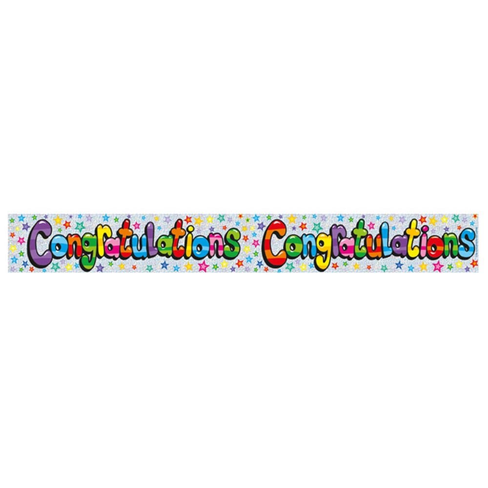 Expression Factory Congratulations Holographic Foil Banner