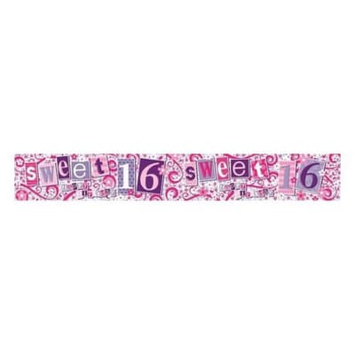 Simon Elvin Childrens Girls Sweet 16 folie födelsedagsbanner