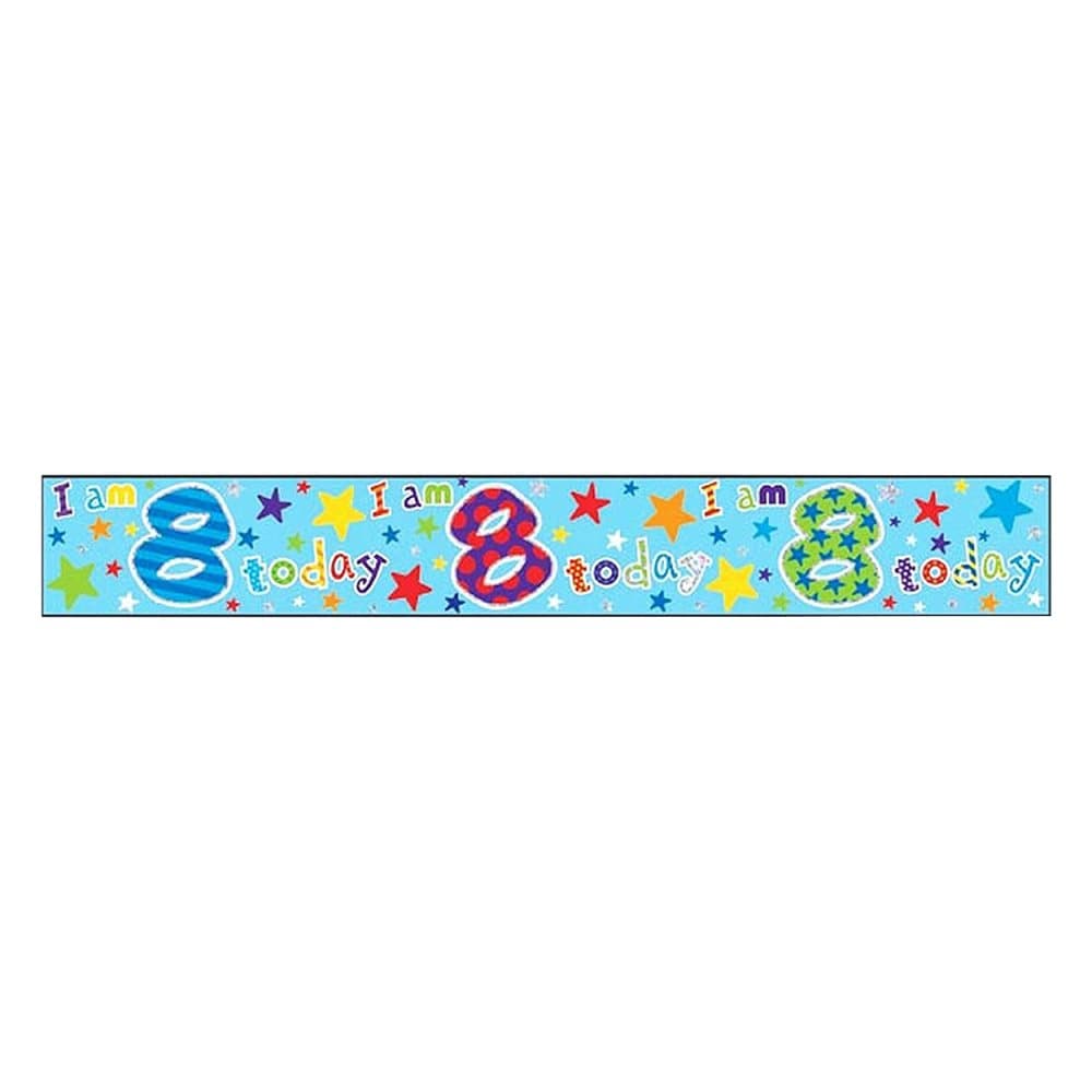 Simon Elvin I Am 8 Holographic Foil Banner (Pack of 6)