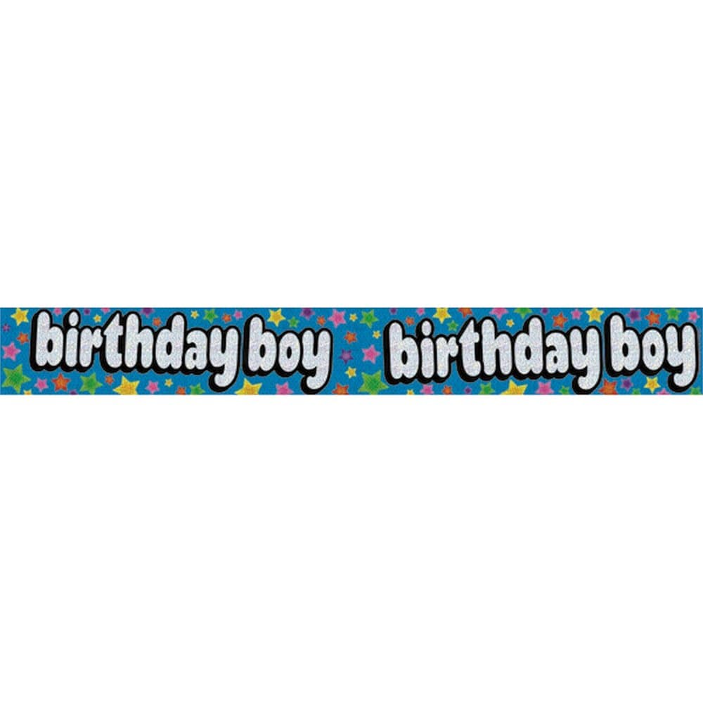 Expression Factory Holographic Birthday Boy Foil Party Banner