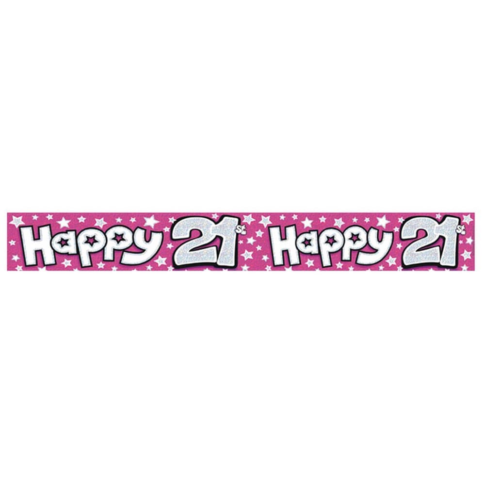 Expression Factory Womens/Ladies Happy 21st Birthday Foil Party Banner