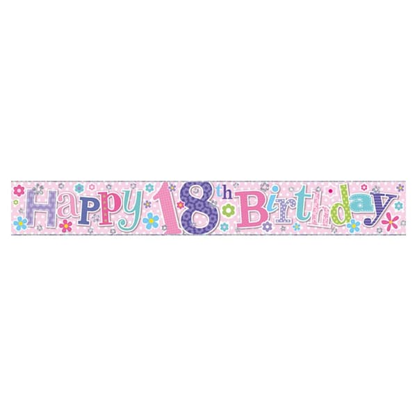 Simon Elvin Foil Banner Happy 18th Birthday