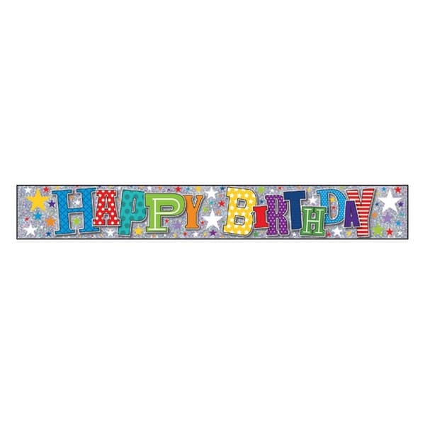 Simon Elvin Star Design Happy Birthday Foil Banner
