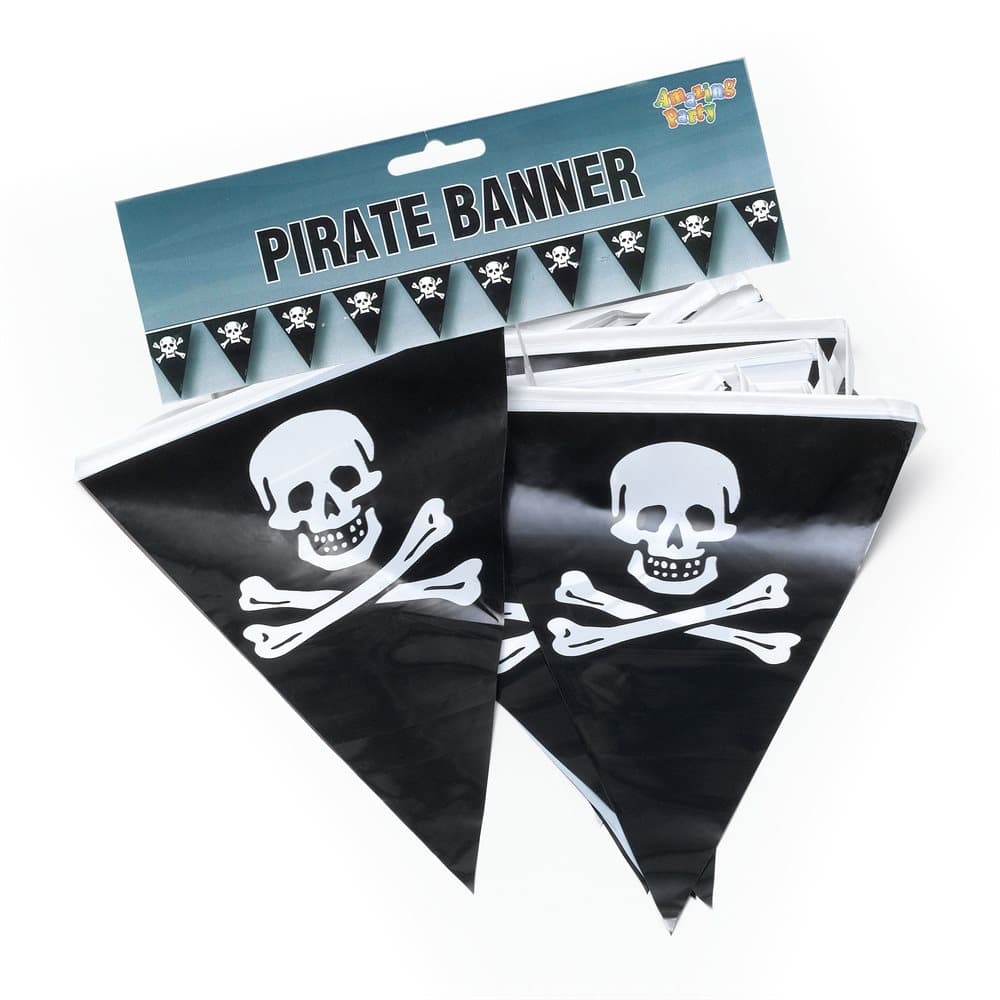 Bristol Novelty Skull And Crossbones Pirate Banner Bunting