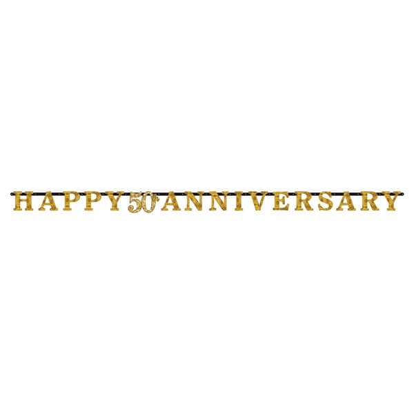 Amscan Golden Wedding Anniversary Letter Banner