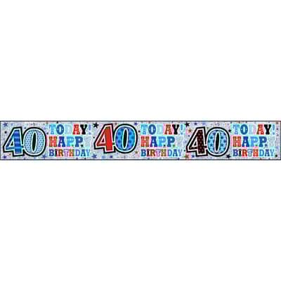 Simon Elvin Lycklig 40-årsdag Folie Banner