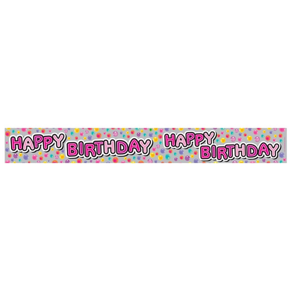 Expression Factory Holographic Female Happy Birthday Foil Party Banner