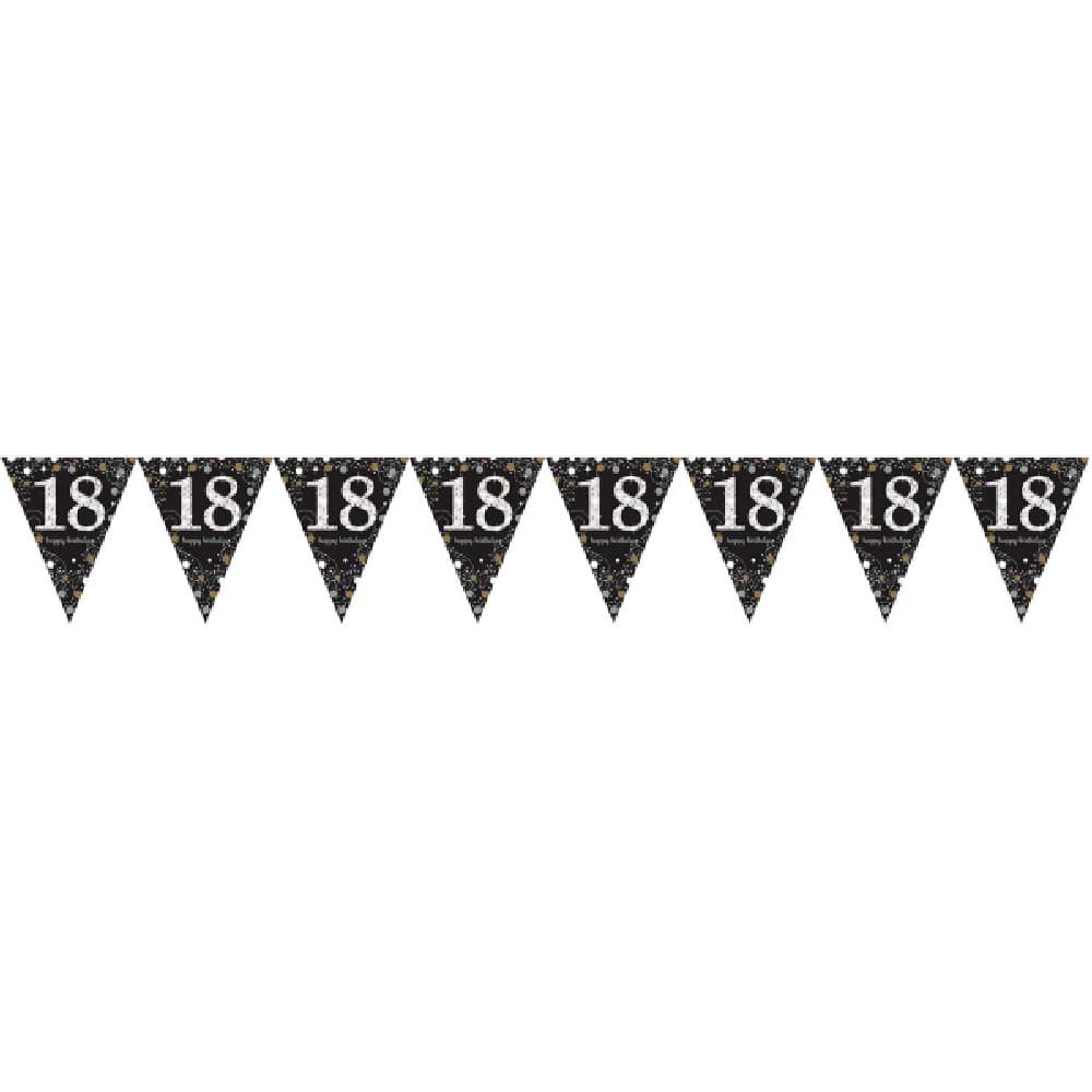 Amscan Sparkling Gold Celebration 18th Birthday Bunting