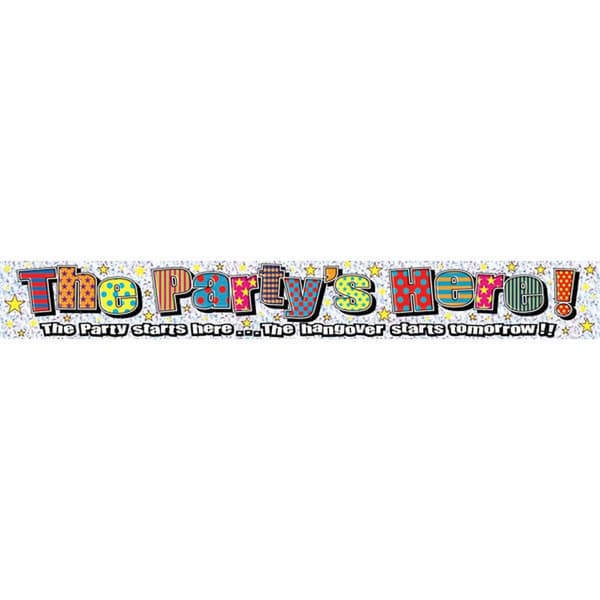 Simon Elvin The Party´s Here Holographic Foil Banner