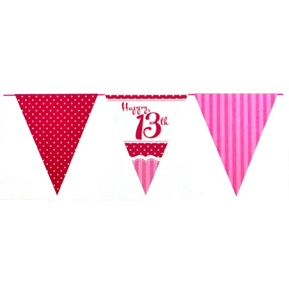 Creative Party Perfectly Pink 13th Birthday Bunting (12 Feet)