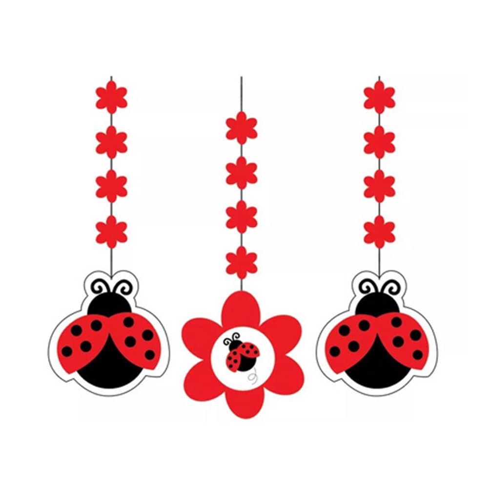 Creative Converting 7in Ladybird Hanging Cutouts (Pack Of 3)
