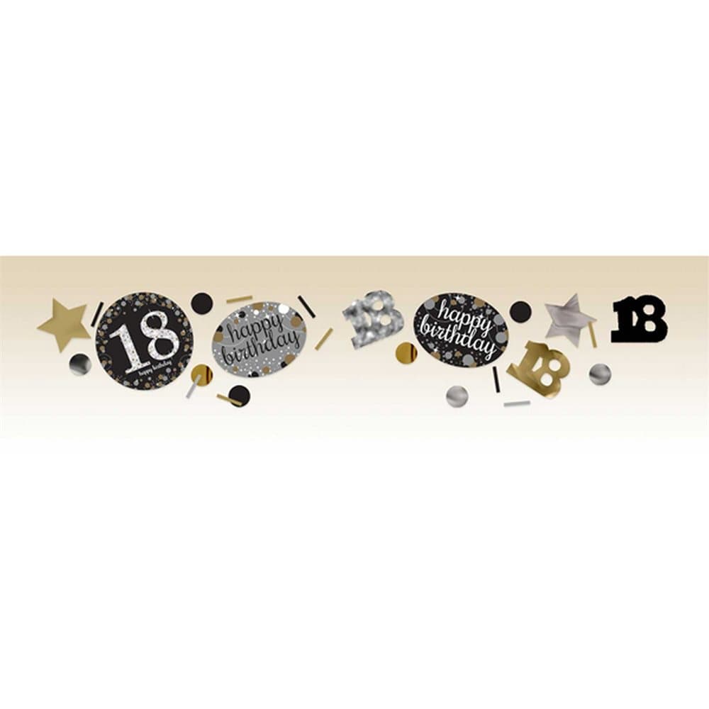 Amscan 1.2oz Gold Sparkling 18th Birthday Confetti