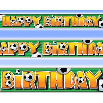 Unique Party Football Happy Birthday Banner