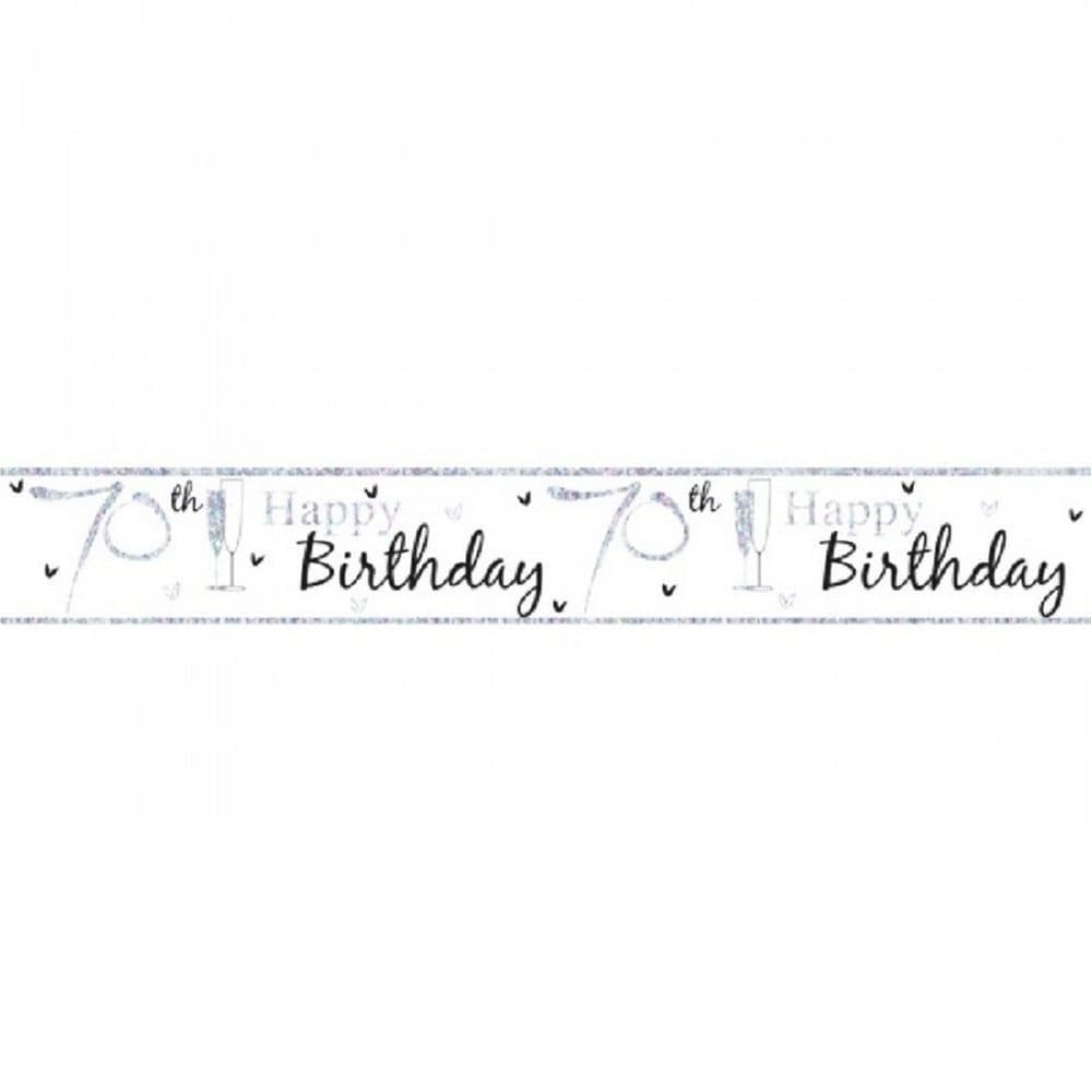 Simon Elvin 70th Birthday Foil Banner (Pack of 6)