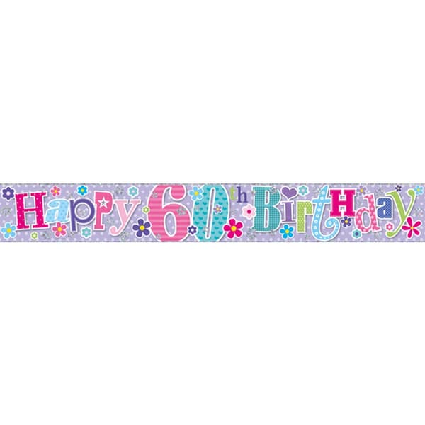 Simon Elvin Happy 60th Birthday Foil Banner