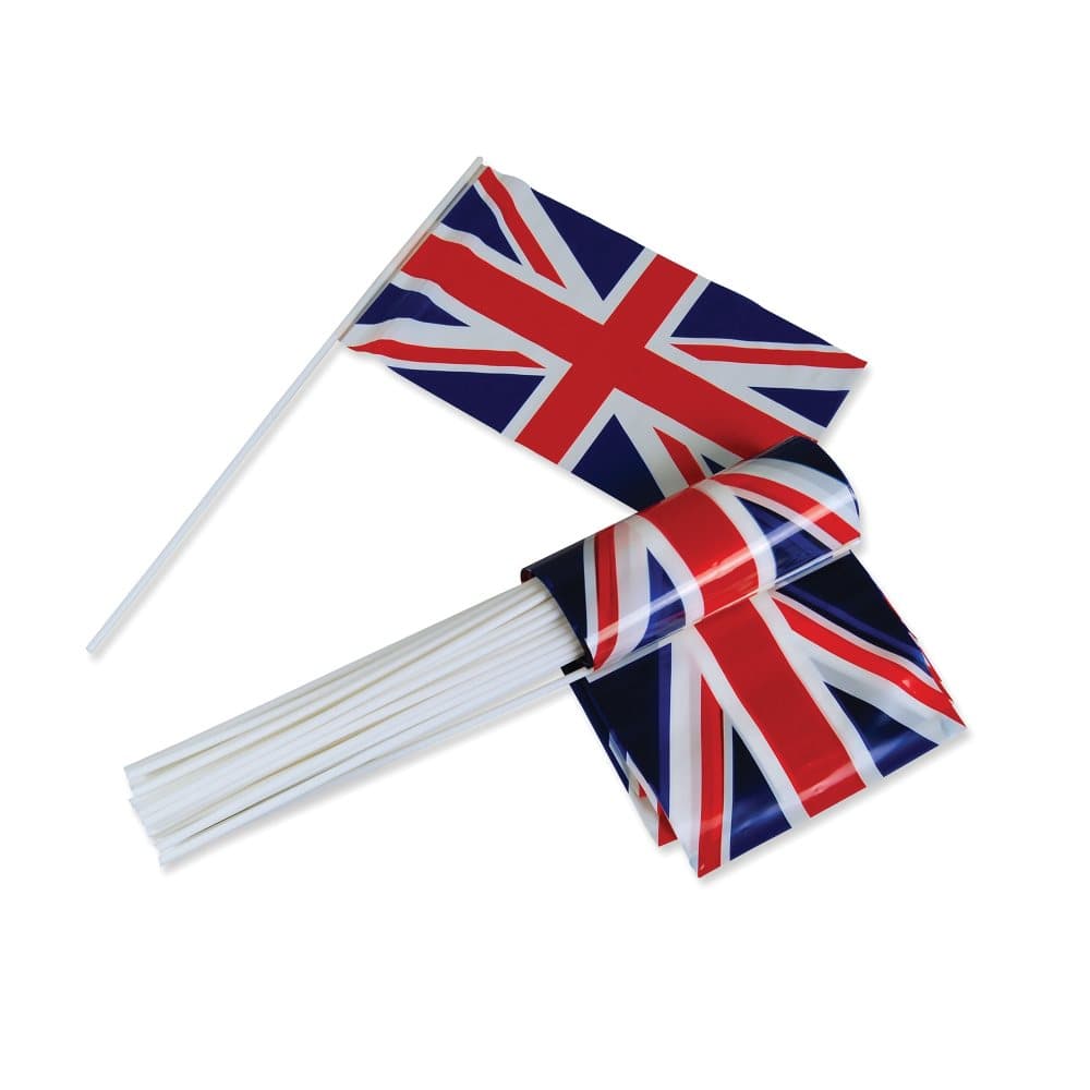 Bristol Novelty Union Jack Hand Waver Flags (Pack of 50)