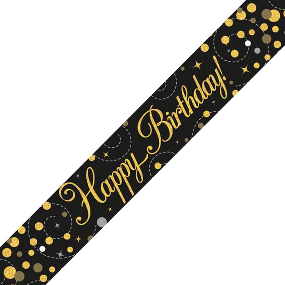 Oaktree Holographic Sparkling Fizz Birthday Banner