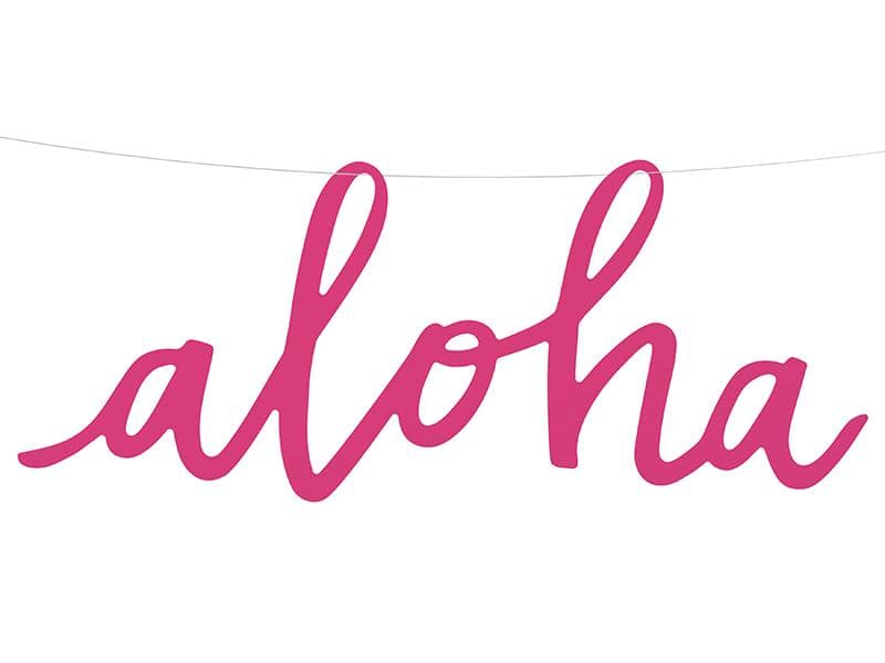 Banner Rosa Aloha - Tropical Festival