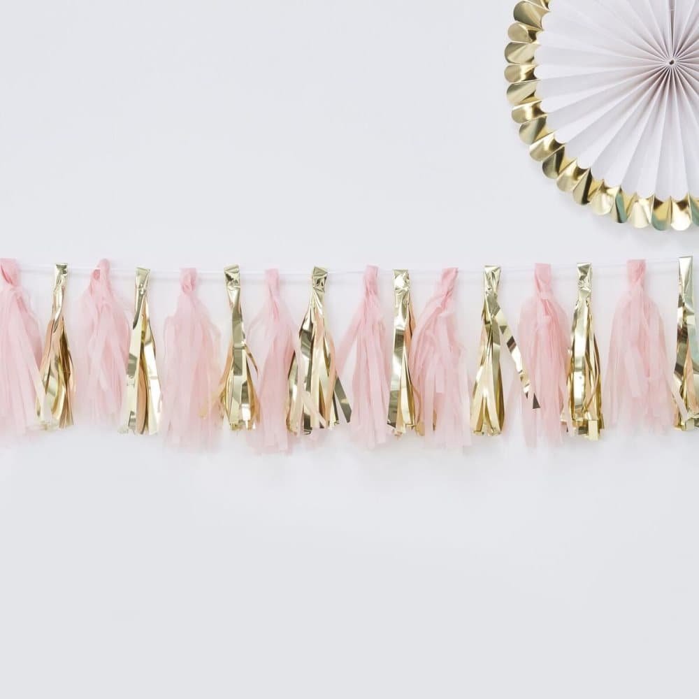 Tasselgirlang - Pink & Gold