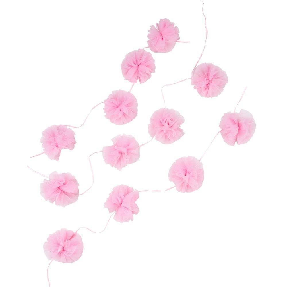 Pom Pom Tyll Girlang Rosa