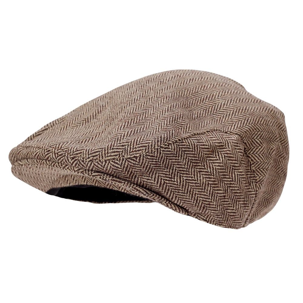 Harvey James Mens Heritage Brand Flat Peak Cap
