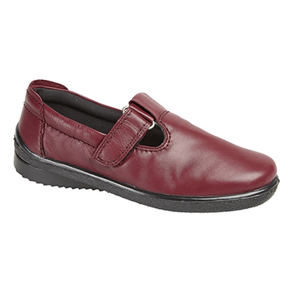Mod Comfys Womens/Ladies Softie Leather T-Bar Leisure Shoes