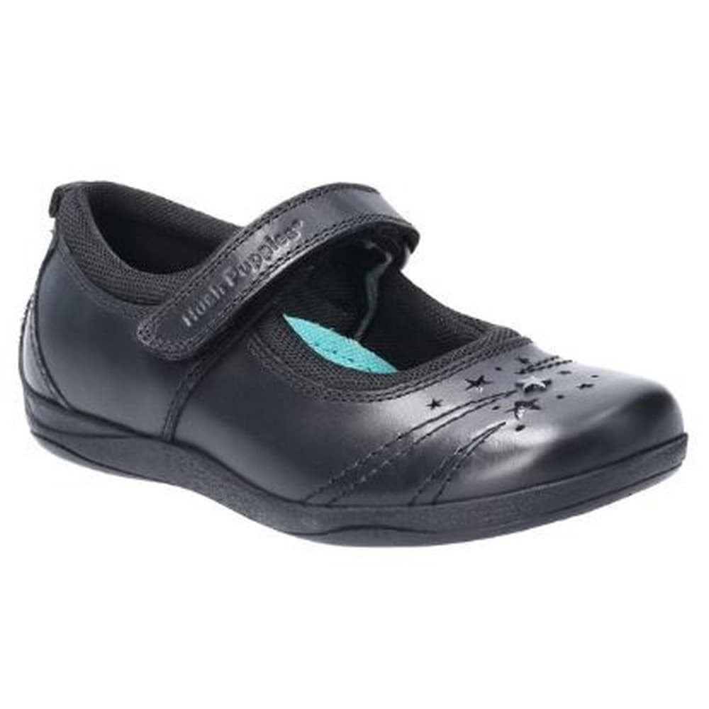 Hush Puppies Amber Girls Senior Touch Fastening Leather School Shoe