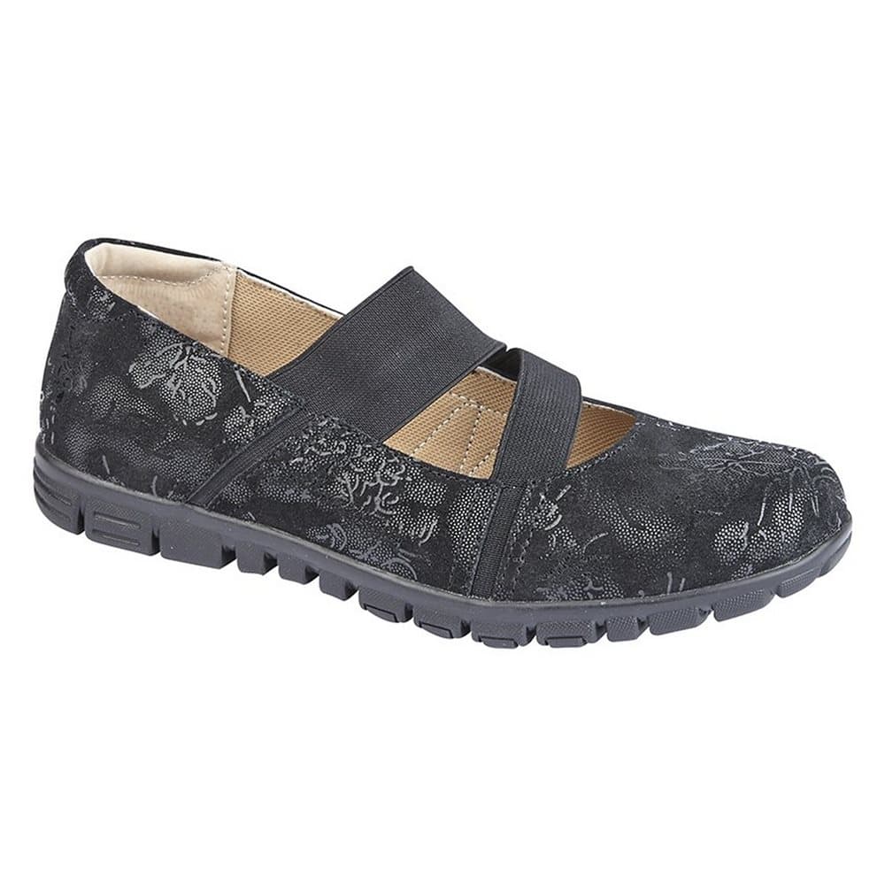 Boulevard Womens/Ladies EEE Wide Fit Elasticated Shoes
