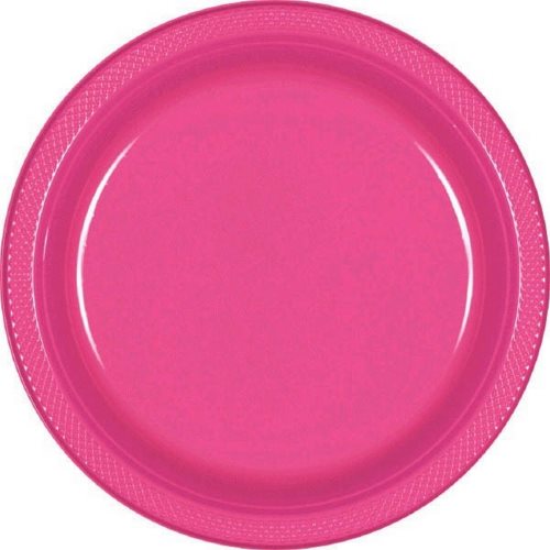 Bild av Amscan 7in plastfärgplattor i solid färg (paket med 20)