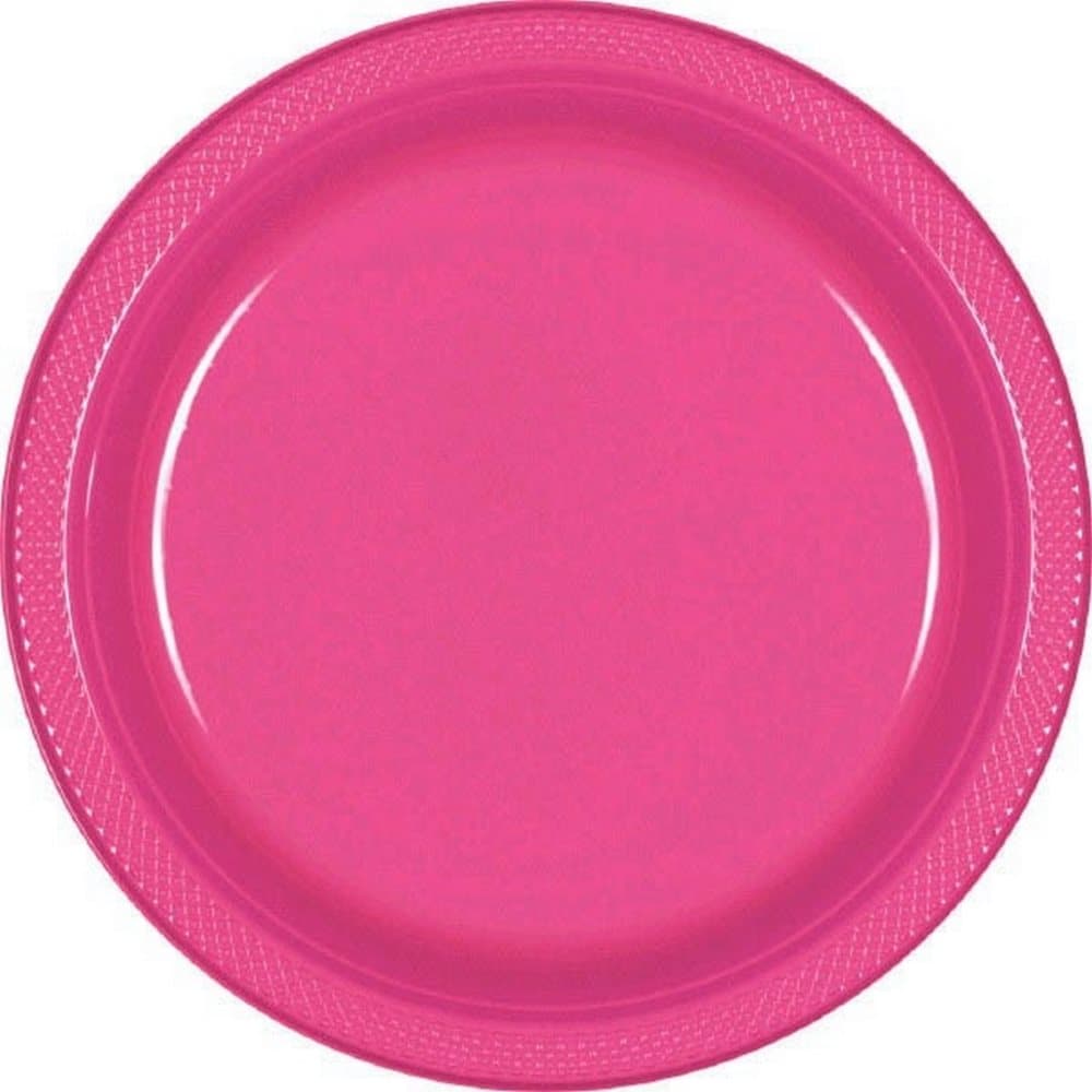Amscan 7in Solid Colour Plastic Plates (Pack Of 20)