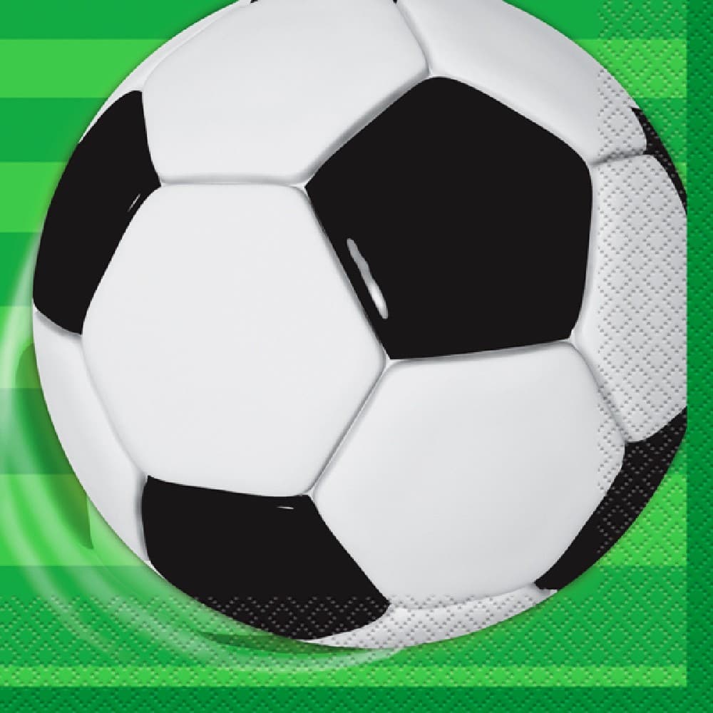 Unique Party 3D Soccer Lunch Napkins (Pack of 16)