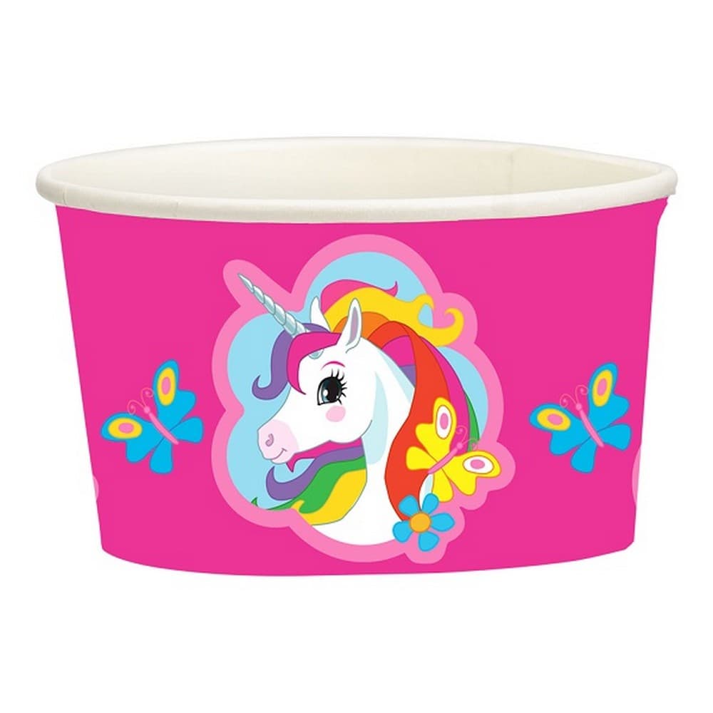 Amscan Unicorn Paper Treat/Ice Cream Cups (Pack Of 8)