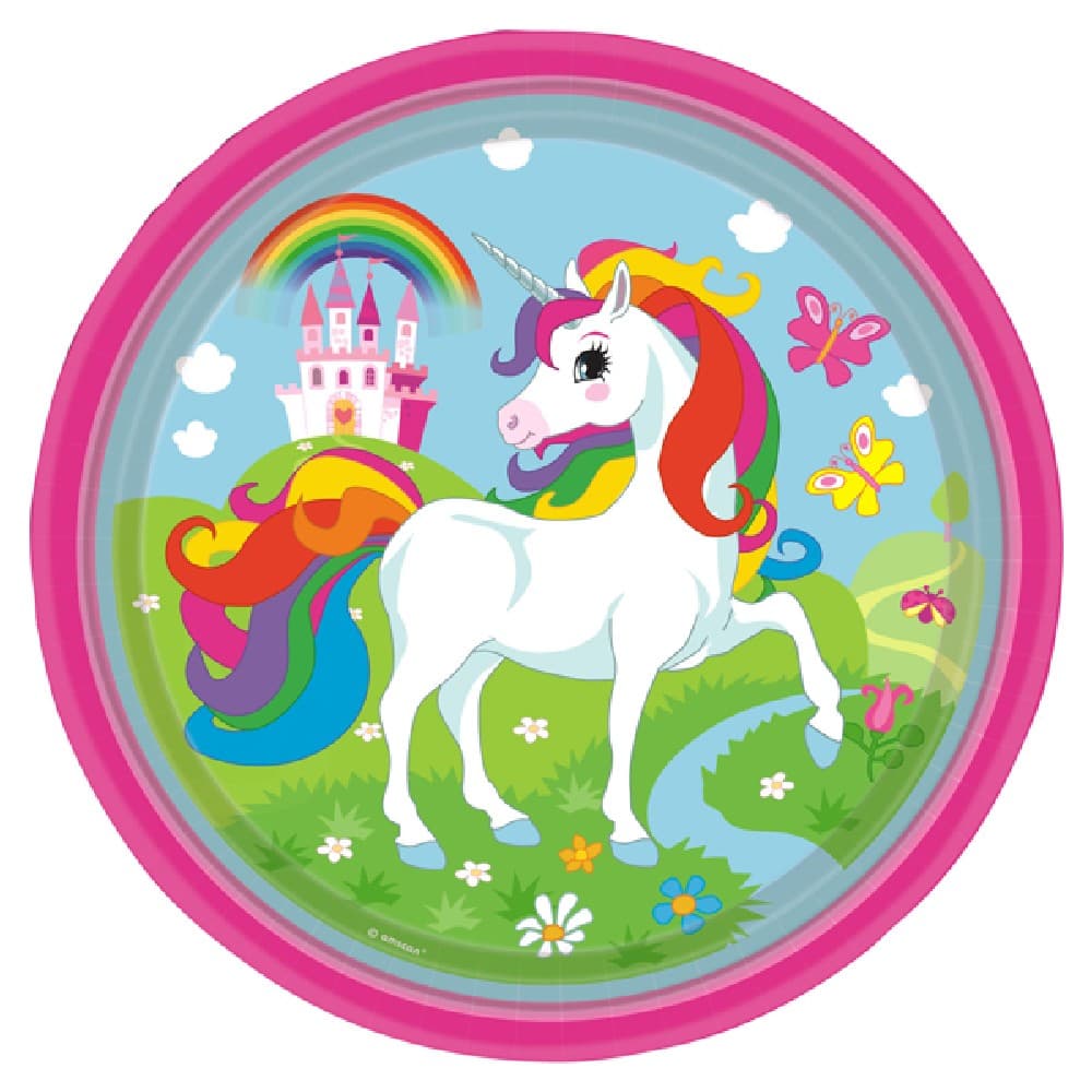 Amscan 9 Inch Unicorn Plates (Pack of 8)