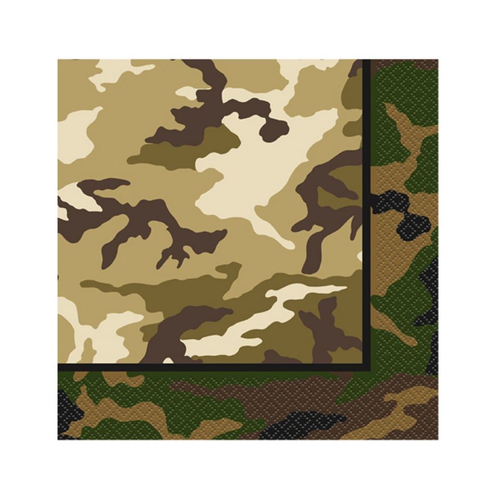 Unique Party Military Camo Lunch Napkins (Pack Of 16)