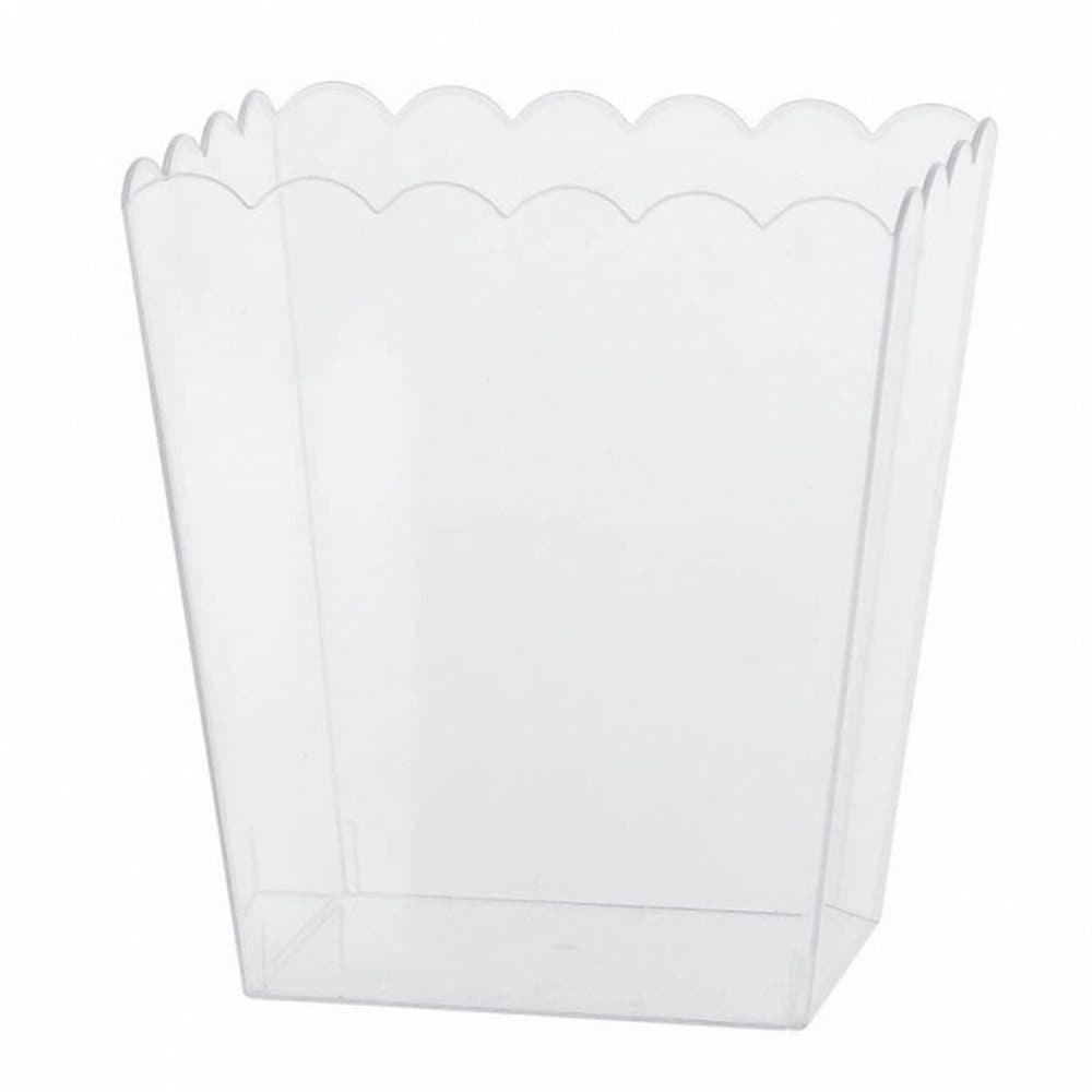 Amscan Reusable Scalloped Plastic Popcorn Container