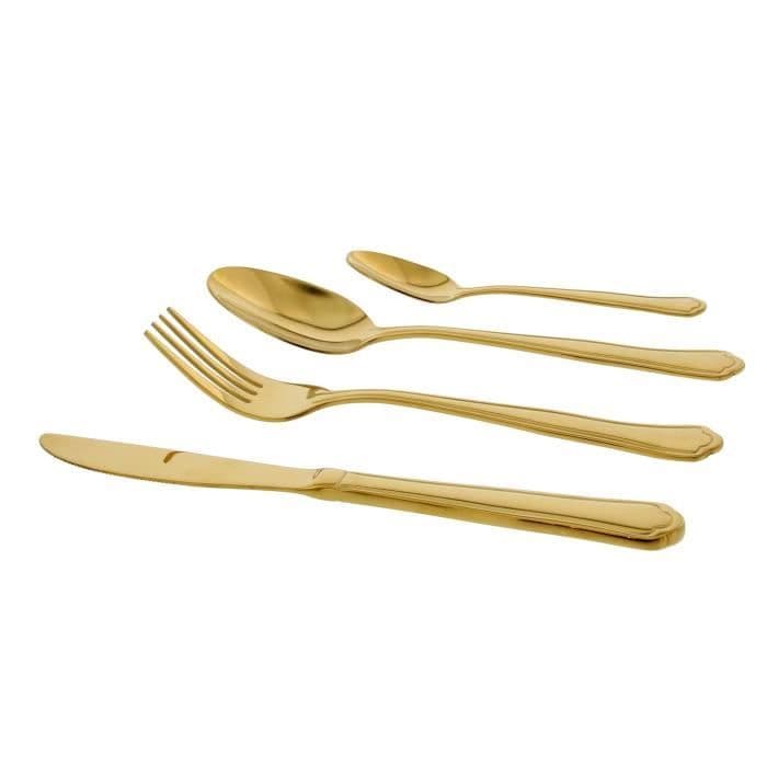 PRADEL EXCELLENCE - MD16MARQUISE - Markiisi-ruokailuvälinesarja 16 kappaletta - kultainen