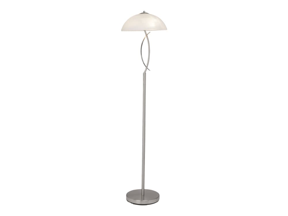 Brilliant Boston - Golvlampa - 2 uttag - E14 - järn, white alabaster