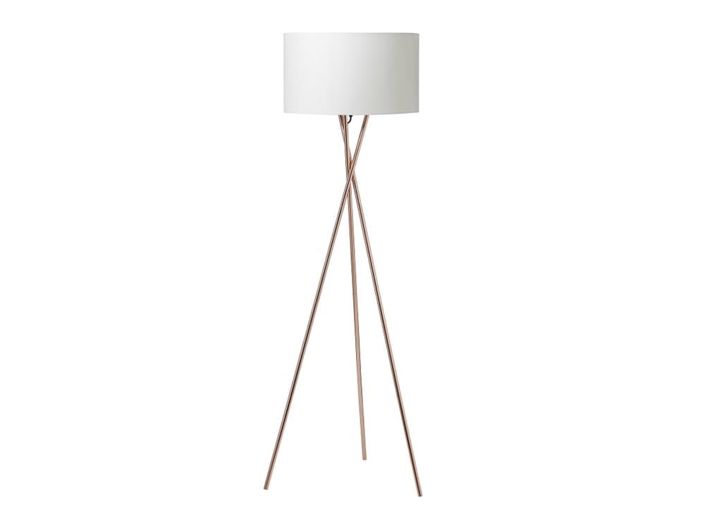 UPTOWN GULVLAMPE KOBBER M/HVID SKÆRM