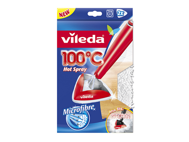 Vileda 146576, Cloth pads, Vit, Tyg, Mikrofiber, Vileda 100°C Hot Spray Vileda Steam, 167 mm, 23 mm