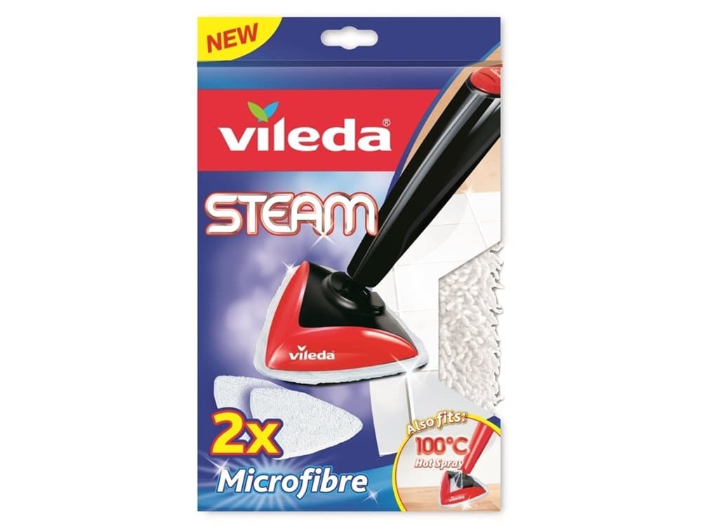 Vileda 146576, Cloth pads, Vit, Tyg, Mikrofiber, Vileda 100°C Hot Spray Vileda Steam, 167 mm, 23 mm