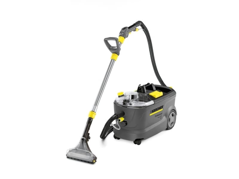 Kärcher Puzzi 10/2 Adv, 1250 W, Trummdammsugare, Våt, Utan påse, Vatten, Svart, Grå