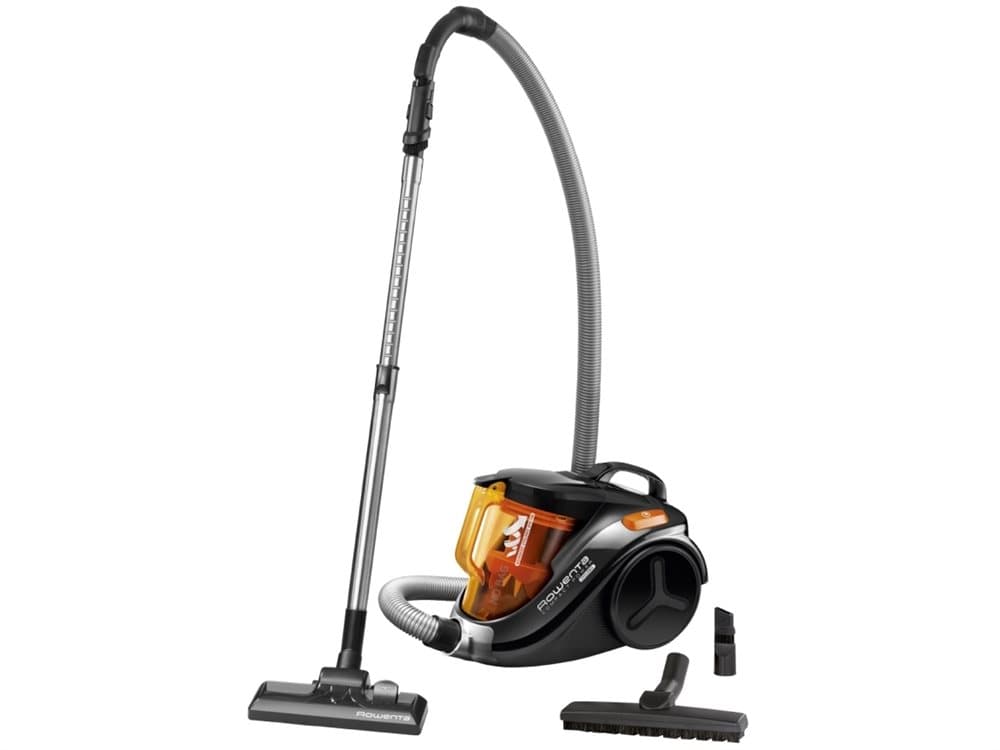 Rowenta Vacuum Cleaner RO3753EA Bagless, Dry cleaning, Power 750 W, Dust capacity 1.5 L, 79 dB, Black/Orange