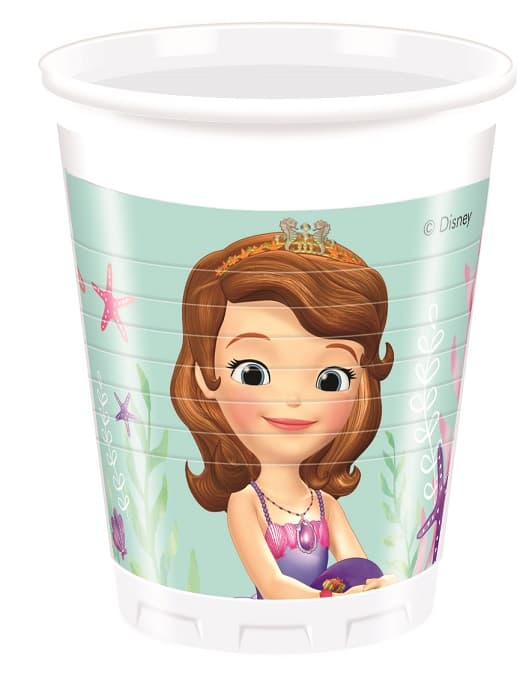 Disney Sofia Den Första Plastmuggar, 8 st