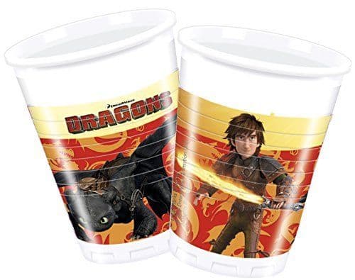Dragons Plastmuggar, 8 st