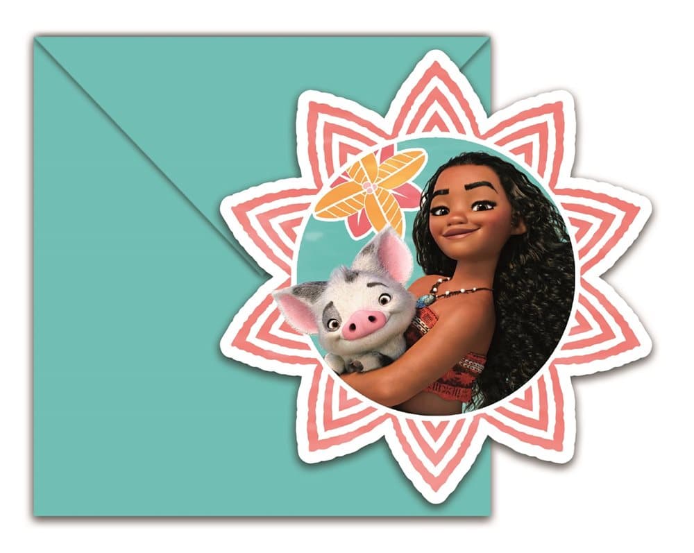 Disney Vaiana Kutsukortit 6 kpl