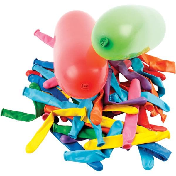 Balloner 59102 aflange ass. farver (pakke a 100 stk.)